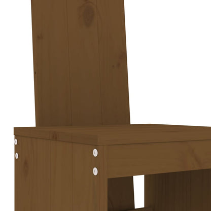 Garden Bar Set | Honey Brown | Solid Pine Wood | Large | Footrest