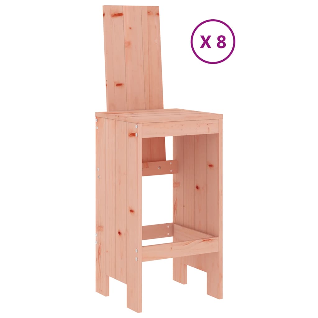 Garden Bar Set | Natural Wood | Solid Douglas Wood | Table for 8