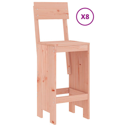 Garden Bar Set | Brown | Solid Douglas wood | Large | Footrest