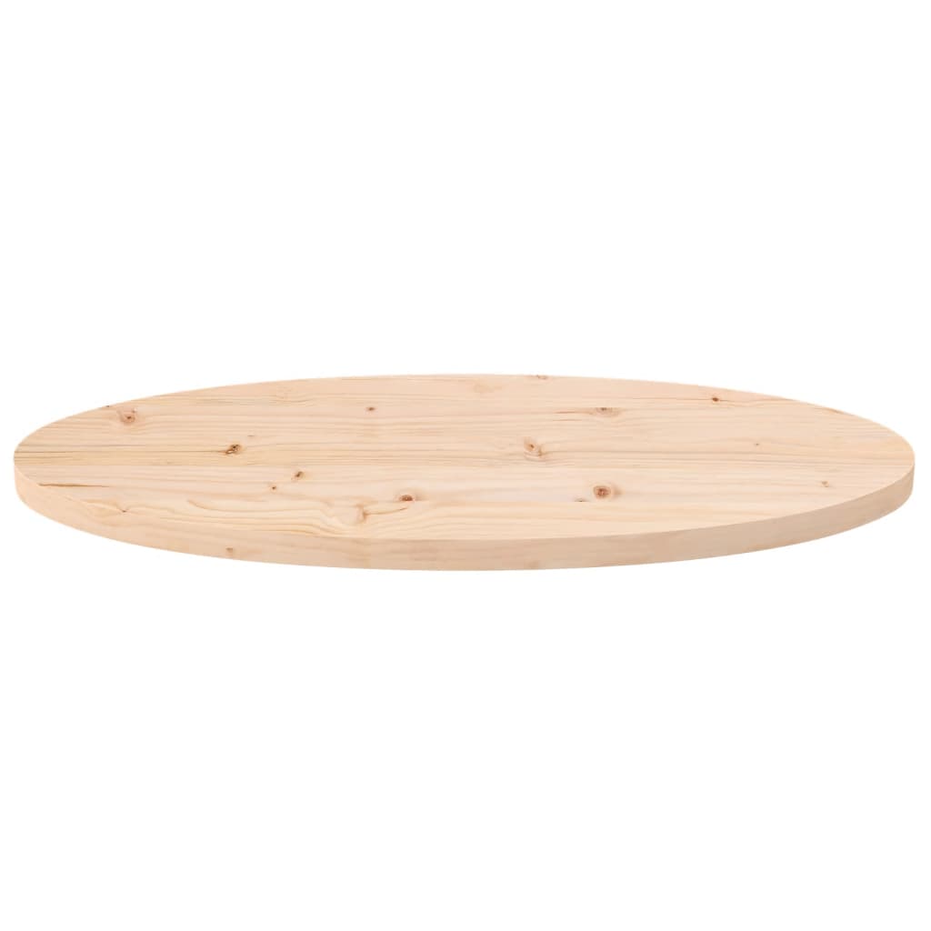 Table Top 70x35x2.5 cm Solid Wood Pine Oval