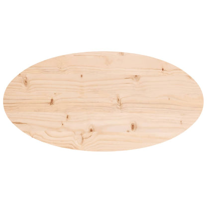 Table Top 70x35x2.5 cm Solid Wood Pine Oval