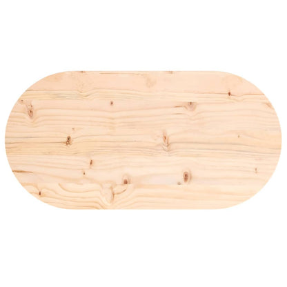 Table Top 60x30x2.5 cm Solid Wood Pine Oval