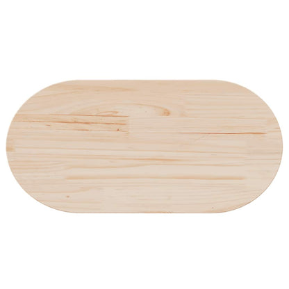 Table Top 70x35x2.5 cm Solid Wood Pine Oval