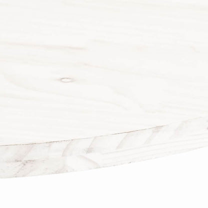 Table Top White 70x35x2.5 cm Solid Wood Pine Oval