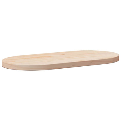 Table Top 80x40x2.5 cm Solid Wood Pine Oval