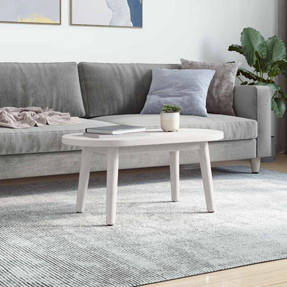Table Top White 80x40x2.5 cm Solid Wood Pine Oval