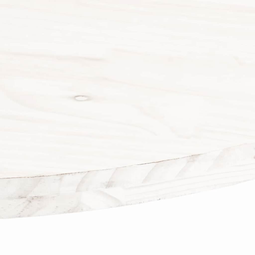 Table Top White 80x40x2.5 cm Solid Wood Pine Oval