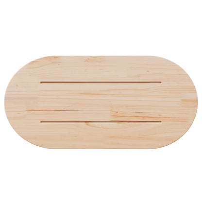 Table Top White 90x45x2.5 cm Solid Wood Pine Oval
