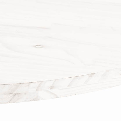 Table Top White 100x50x2.5 cm Solid Wood Pine Oval