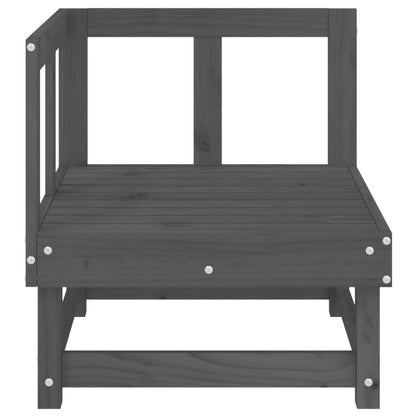 Garden Corner Sofas 2 pcs Grey Solid Wood Pine