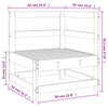 Garden Corner Sofa Solid Wood Pine