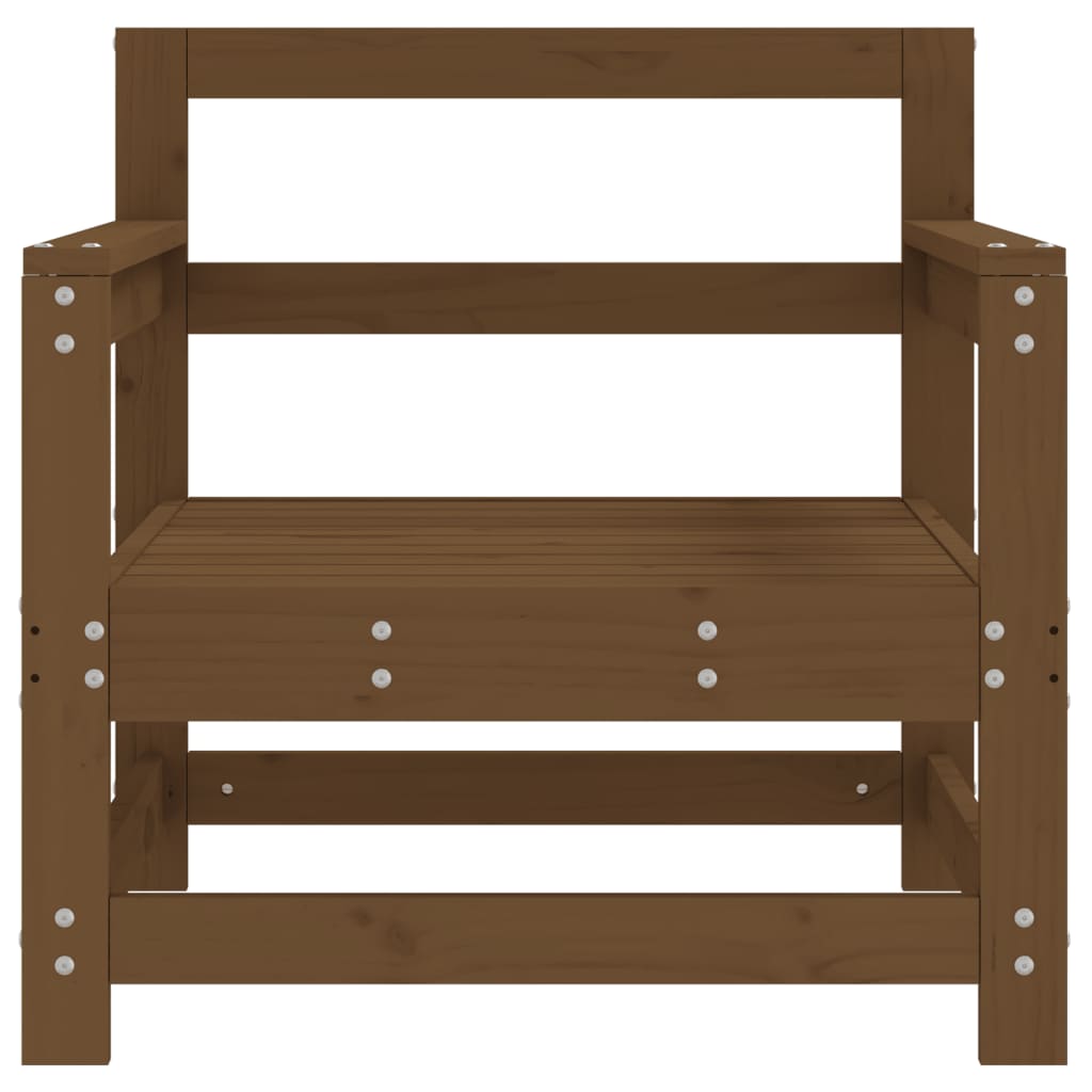 Garden Chairs 2 pcs Honey Brown Solid Wood Pine
