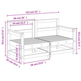 Garden Corner Sofas 2 pcs Impregnated Wood Pine