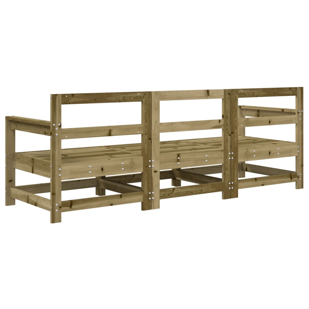 3 Piece Garden Lounge Set Impregnated Wood Pine