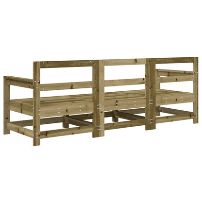 3 Piece Garden Lounge Set Impregnated Wood Pine