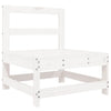 4 Piece Garden Lounge Set White Solid Wood Pine