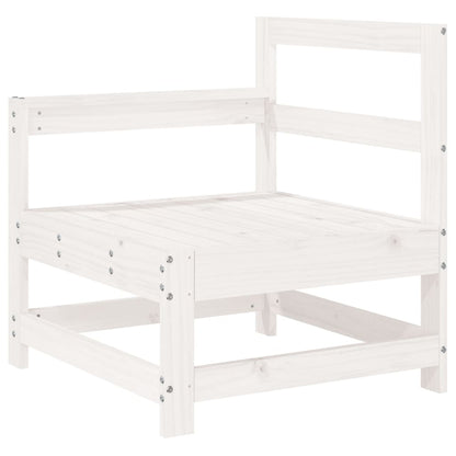 4 Piece Garden Lounge Set White Solid Wood Pine
