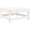 4 Piece Garden Lounge Set White Solid Wood Pine