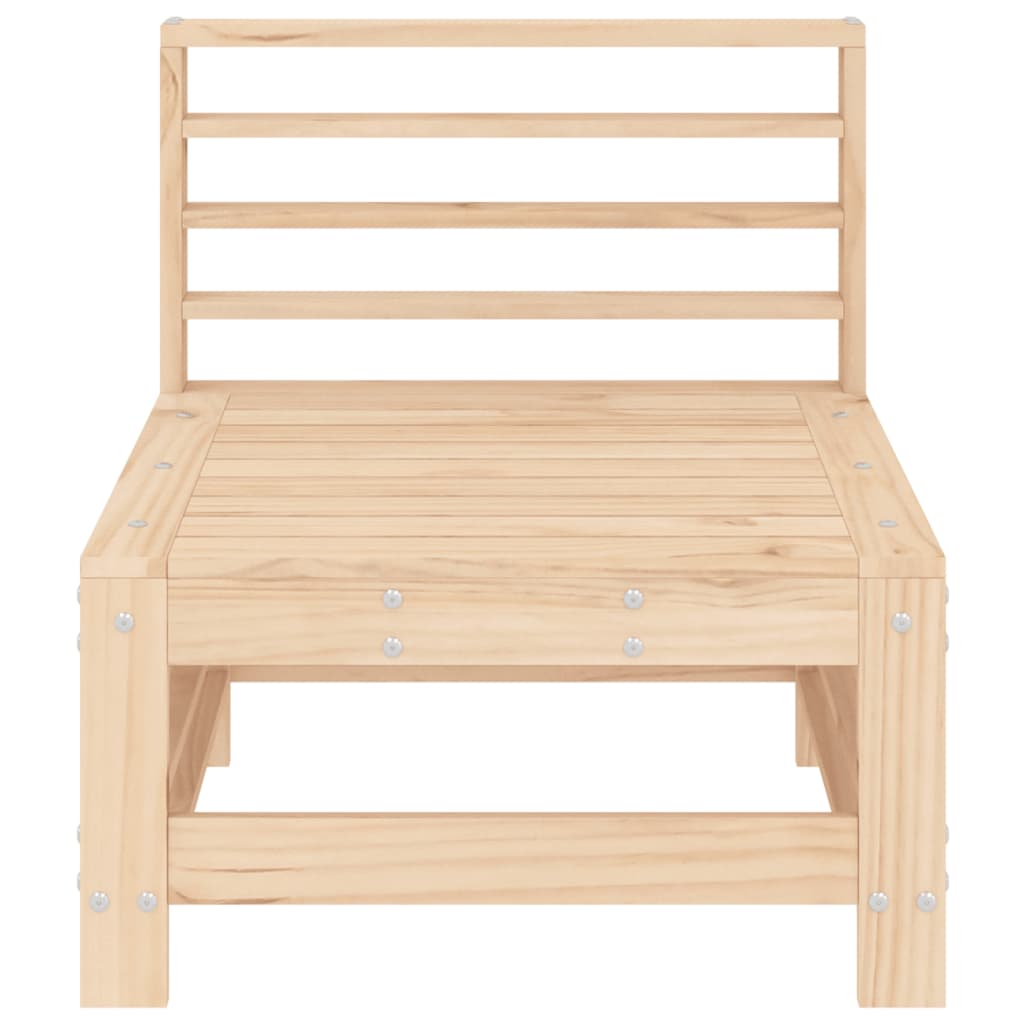 Patio Middle Sofa Solid Wood Pine