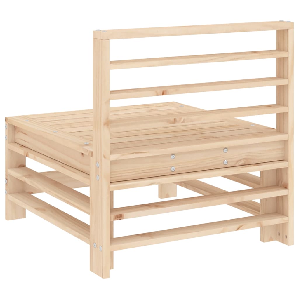 Patio Middle Sofa Solid Wood Pine