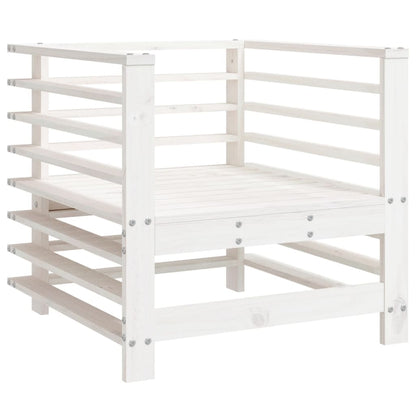 Garden Chairs 2 pcs White Solid Wood Pine
