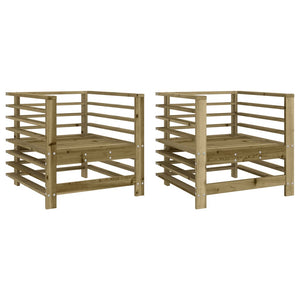 Garden Chairs 2 pcs Impregnated Wood Pine