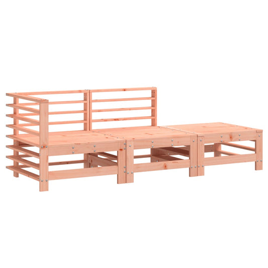 3 Piece Garden Lounge Set Solid Wood Douglas