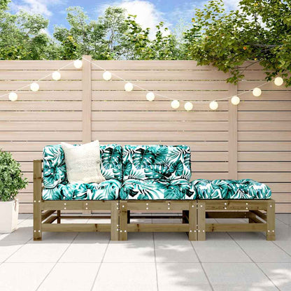 3 Piece Garden Lounge Set Impregnated Wood Pine