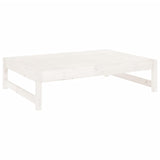 Garden Footstool White 120x80 cm Solid Wood Pine