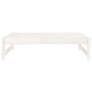 Garden Footstool White 120x80 cm Solid Wood Pine