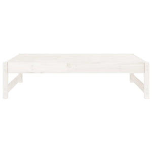 Garden Footstool White 120x80 cm Solid Wood Pine