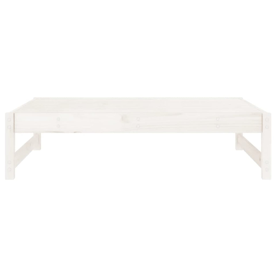 Garden Footstool White 120x80 cm Solid Wood Pine