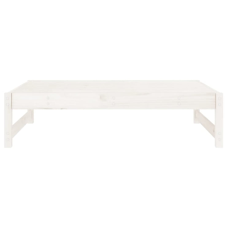 Garden Footstool White 120x80 cm Solid Wood Pine