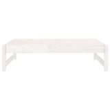 Garden Footstool White 120x80 cm Solid Wood Pine