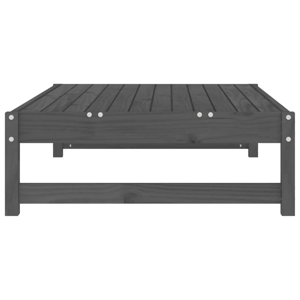 Garden Footstool Grey 120x80 cm Solid Wood Pine