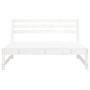 Garden Middle Sofas 2 pcs White 120x80 cm Solid Wood Pine