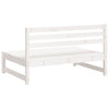 Garden Middle Sofas 2 pcs White 120x80 cm Solid Wood Pine