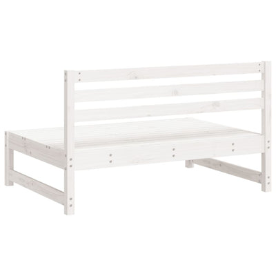 Garden Middle Sofas 2 pcs White 120x80 cm Solid Wood Pine