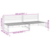 Garden Middle Sofas 2 pcs White 120x80 cm Solid Wood Pine