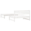 2 Piece Garden Lounge Set White Solid Wood Pine