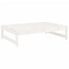2 Piece Garden Lounge Set White Solid Wood Pine