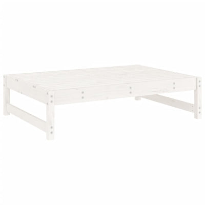 2 Piece Garden Lounge Set White Solid Wood Pine