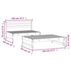 2 Piece Garden Lounge Set White Solid Wood Pine