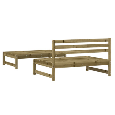 2 Piece Garden Lounge Set Impregnated Wood Pine