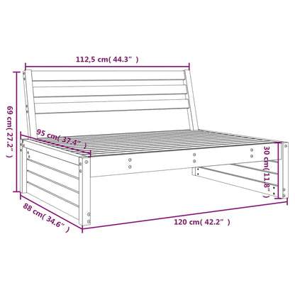 Garden Middle Sofa | Natural Wood | Solid Douglas Fir wood | Medium