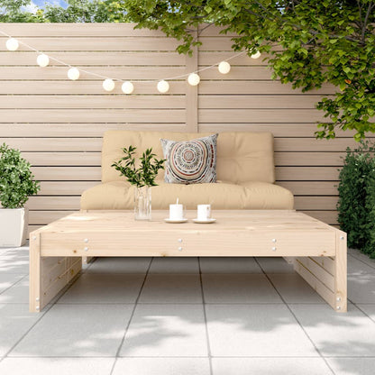 Garden Footstool | Natural | Solid Pine Wood | Medium | Modular