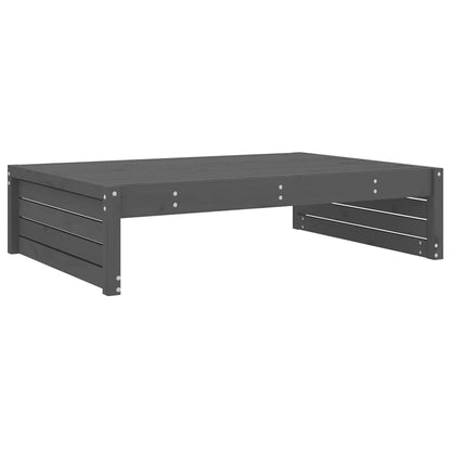 Garden Footstool | Grey | Solid wood pine | Large | Modular