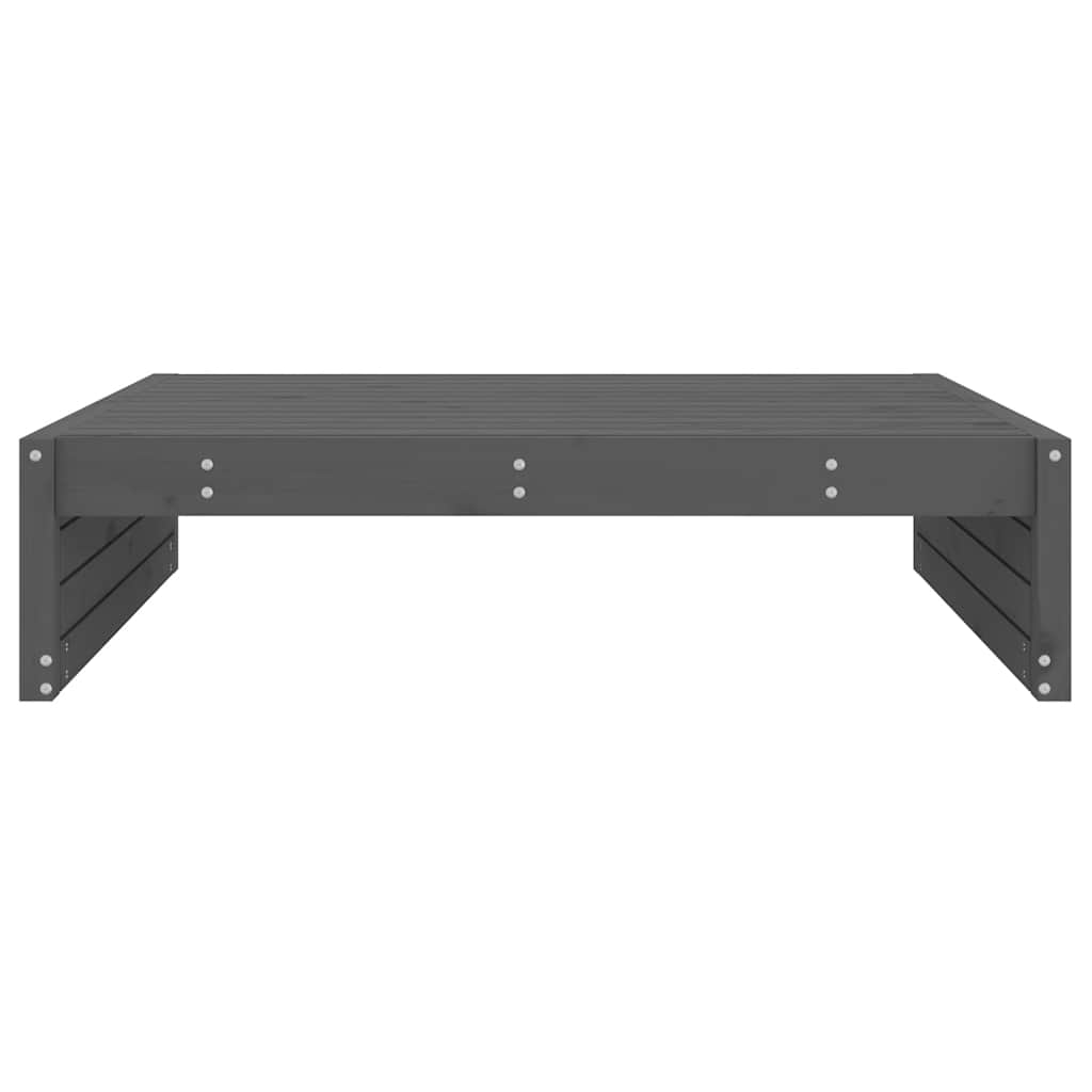 Garden Footstool | Grey | Solid wood pine | Large | Modular