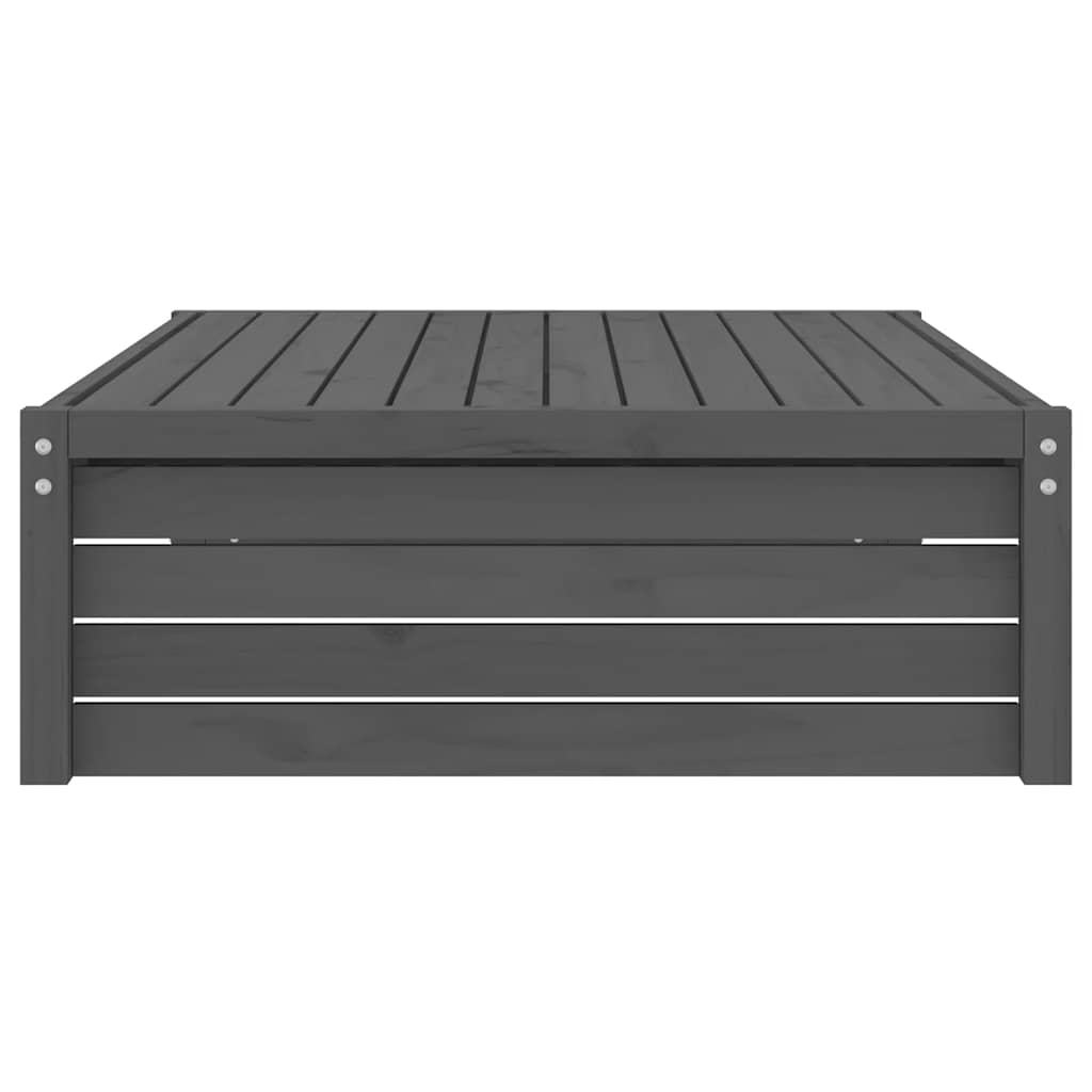 Garden Footstool | Grey | Solid wood pine | Large | Modular