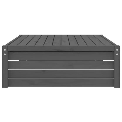 Garden Footstool | Grey | Solid wood pine | Large | Modular